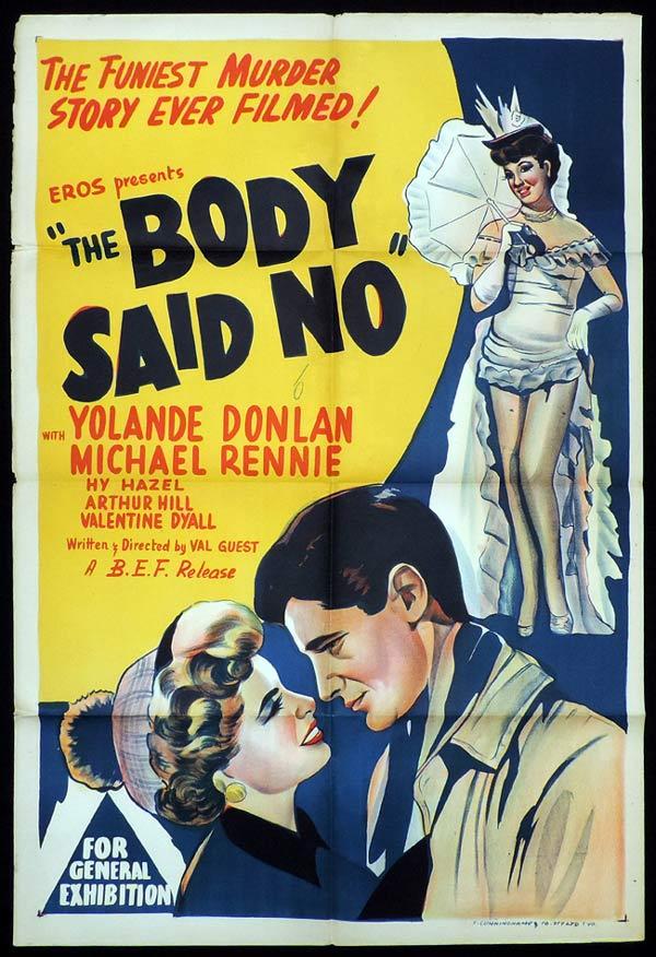 THE BODY SAID NO One Sheet Movie Poster Yolande Donlan