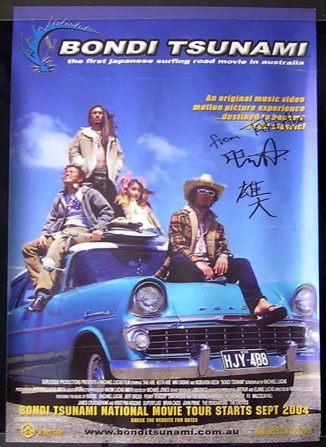 BONDI TSUNAMI Cast Autographed EK HOLDEN Movie Poster Australian One sheet