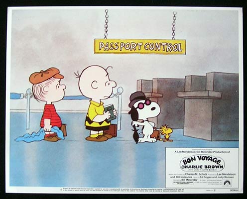 BON VOYAGE CHARLIE BROWN 1980 Peanuts Lobby Card 6