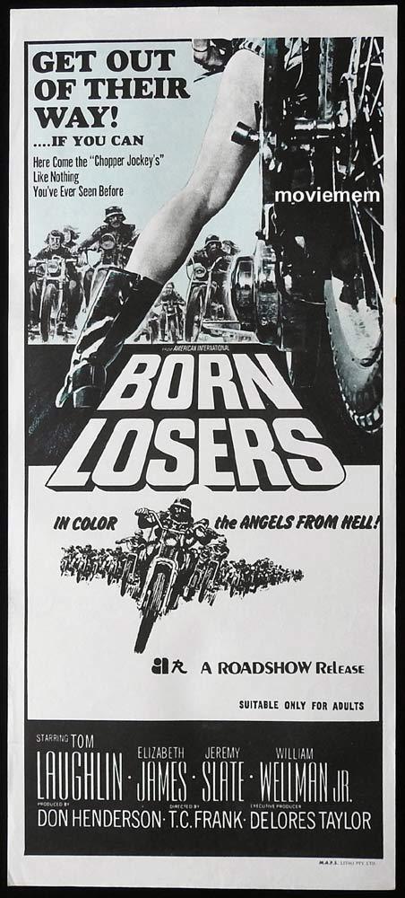 BORN LOSERS Original Daybill Movie Poster Motorcycle Biker Tom Laughlin