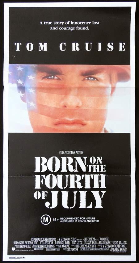 BORN ON THE FOURTH OF JULY Original Daybill Movie Poster Tom Cruise Kyra Sedgwick