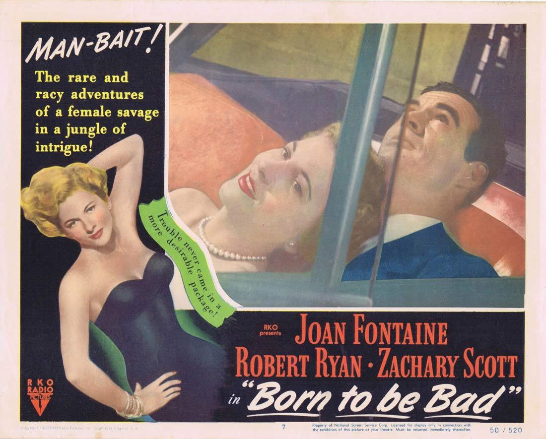 BORN TO BE BAD 1950 Fontaine MAN BAIT! Lobby Card  7