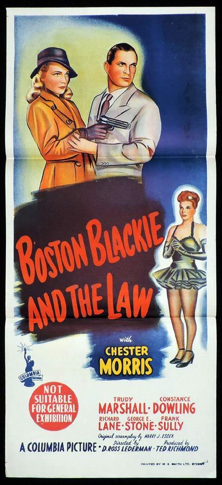 BOSTON BLACKIE AND THE LAW Original Daybill Movie Poster Chester Morris