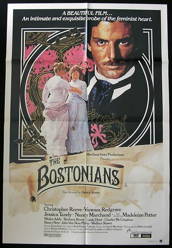 THE BOSTONIANS Original One sheet Movie poster Christopher Reeve Vanessa Redgrave
