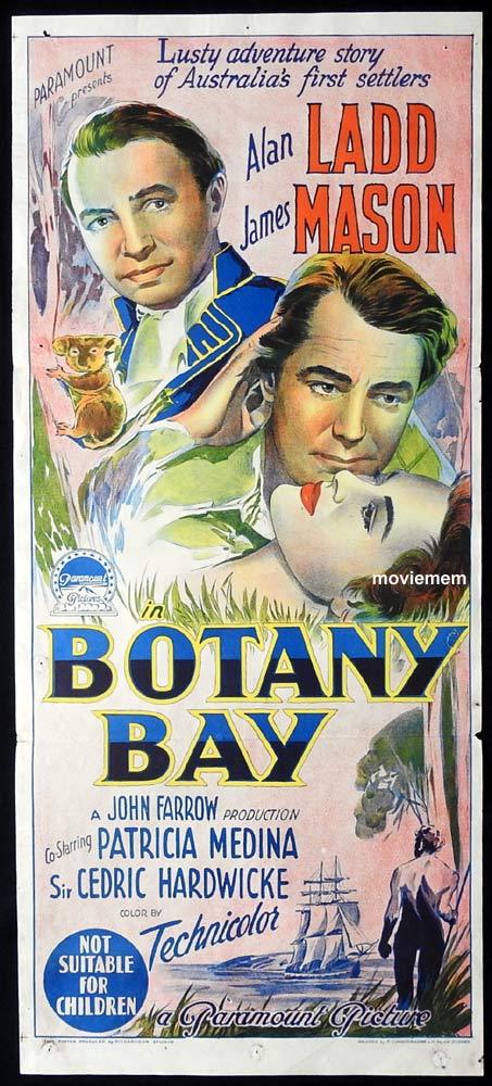 BOTANY BAY Original Daybill Movie poster Alan Ladd James Mason RICHARDSON STUDIO