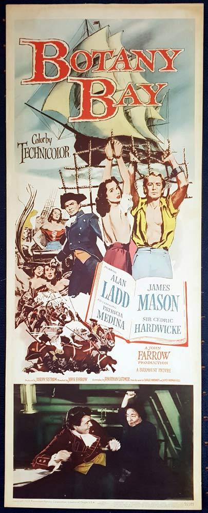 BOTANY BAY Original US Insert Movie Poster Alan Ladd James Mason