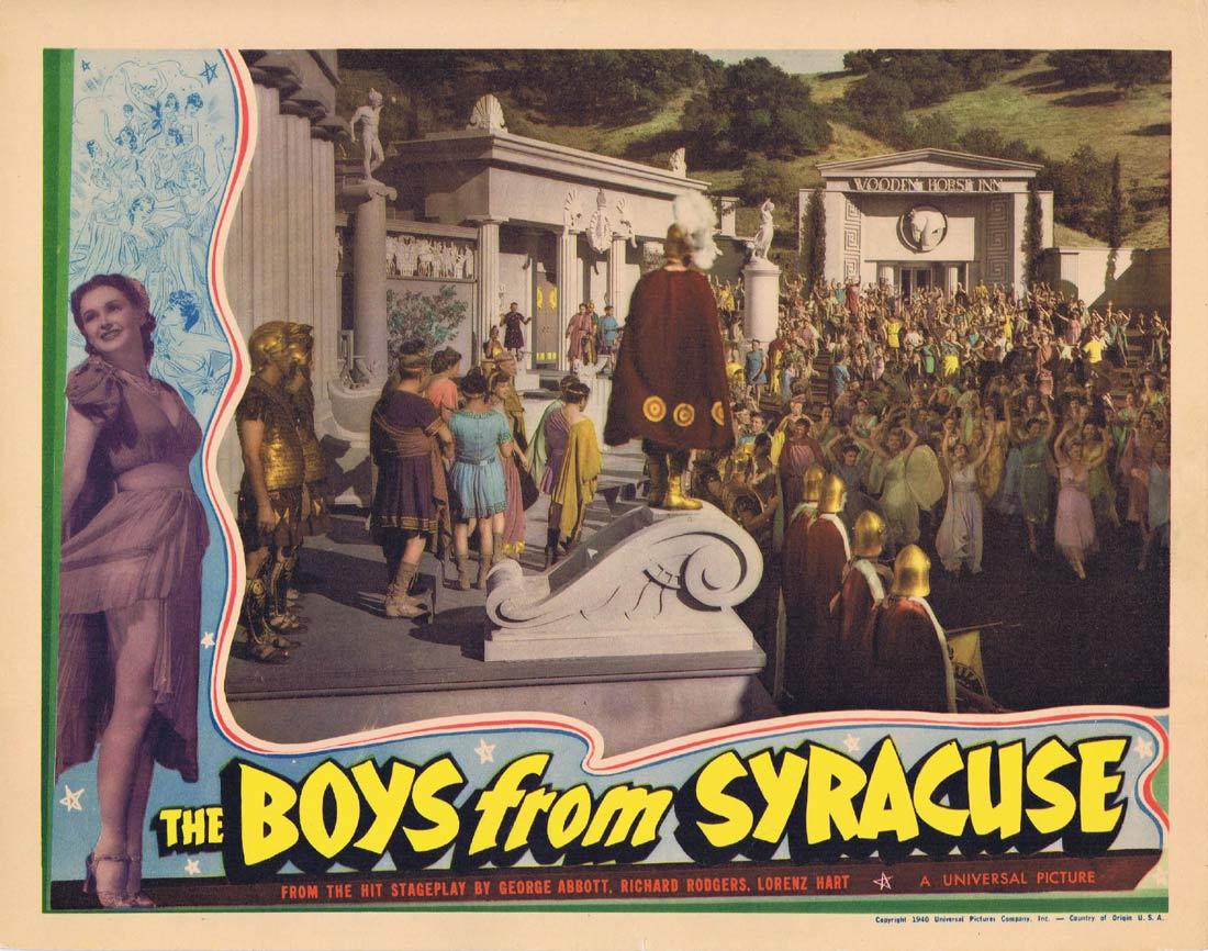 THE BOYS FROM SYRACUSE Lobby Card Allan Jones Rodgers and Hart