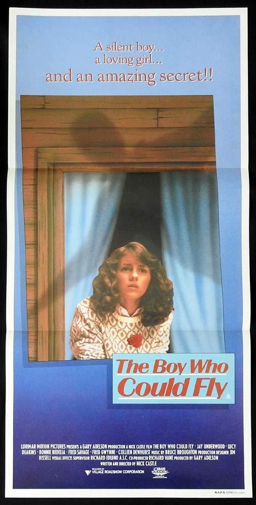 THE BOY WHO COULD FLY Daybill Movie poster Lucy Deakins Jay Underwood