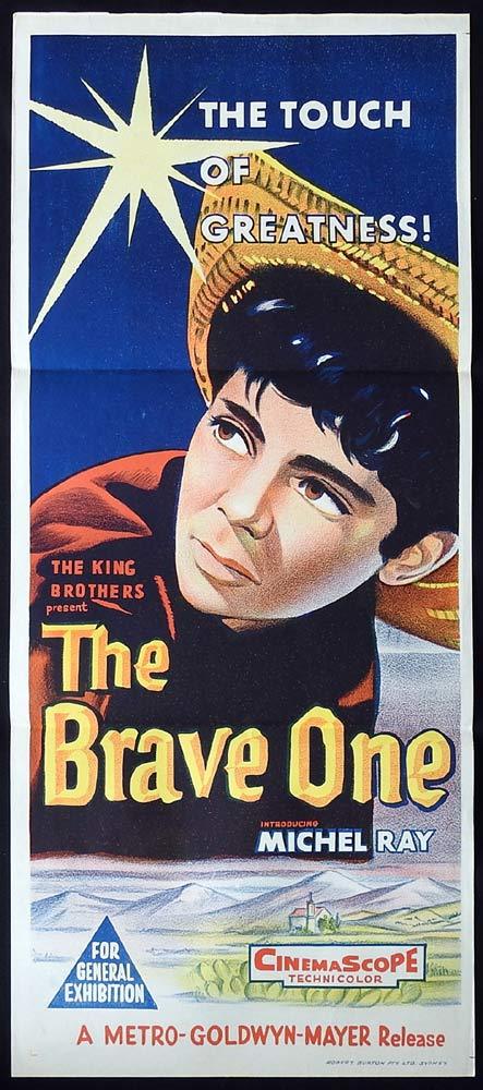 THE BRAVE ONE daybill Movie poster Michel Ray 1960sr