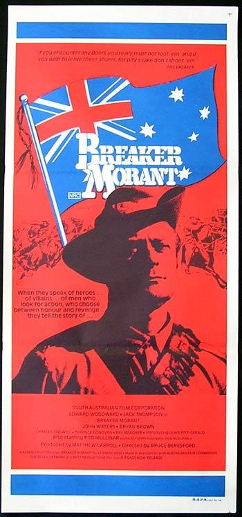 BREAKER MORANT Daybill Movie Poster Edward Woodward Bruce Beresford