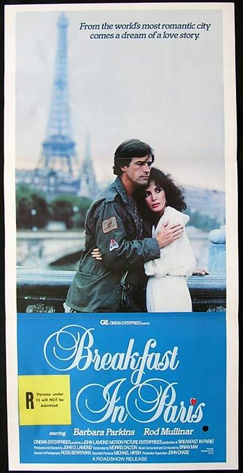BREAKFAST IN PARIS 1982 Rod Mullinar Barbara Parkins Daybill Movie poster