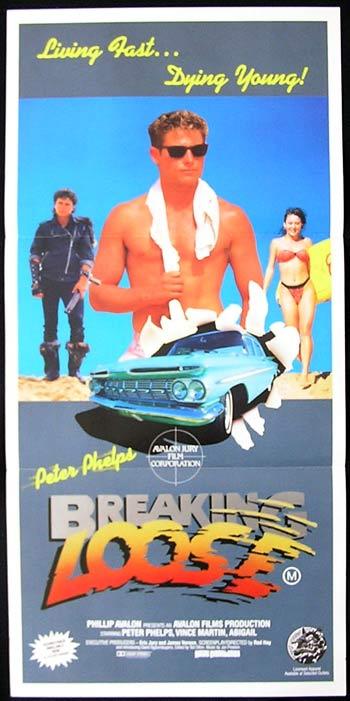 BREAKING LOOSE Daybill Movie poster Peter Phelphs SURFING