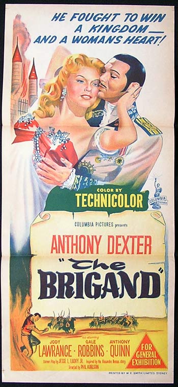 THE BRIGAND ’52 Anthony Dexter RARE Daybill Movie poster