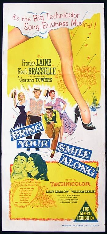 BRING YOUR SMILE ALONG Original Daybill Movie Poster Frankie Laine