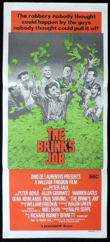 THE BRINKS JOB Original Daybill Movie Poster Peter Falk Warren Oates