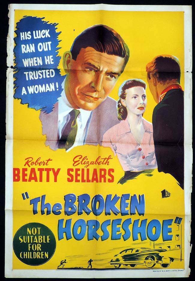 THE BROKEN HORSESHOE One Sheet Movie Poster Robert Beatty