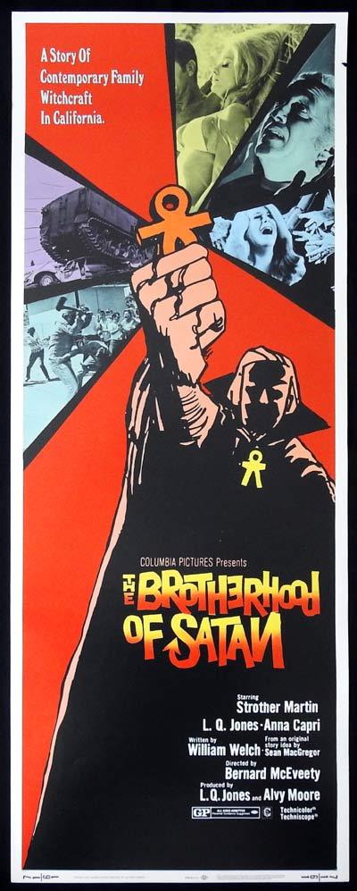 THE BROTHERHOOD OF SATAN US Insert Movie Poster Strother Martin L. Q. Jones Horror