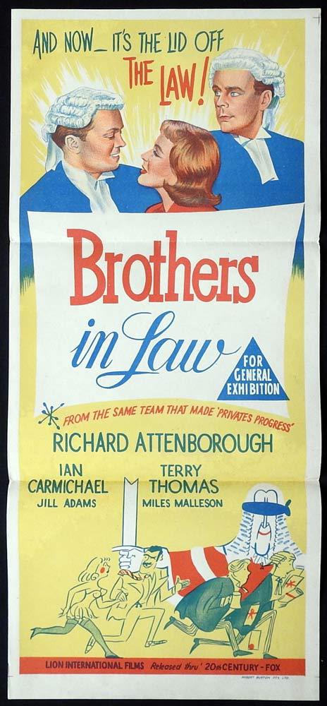 BROTHERS IN LAW Original Daybill Movie Poster Ian Carmichael