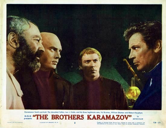THE BROTHERS KARAMAZOV 1958 Lobby Card 2 Yul Brynner