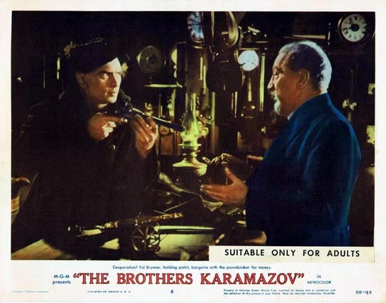 THE BROTHERS KARAMAZOV 1958 Lobby Card 6 Yul Brynner