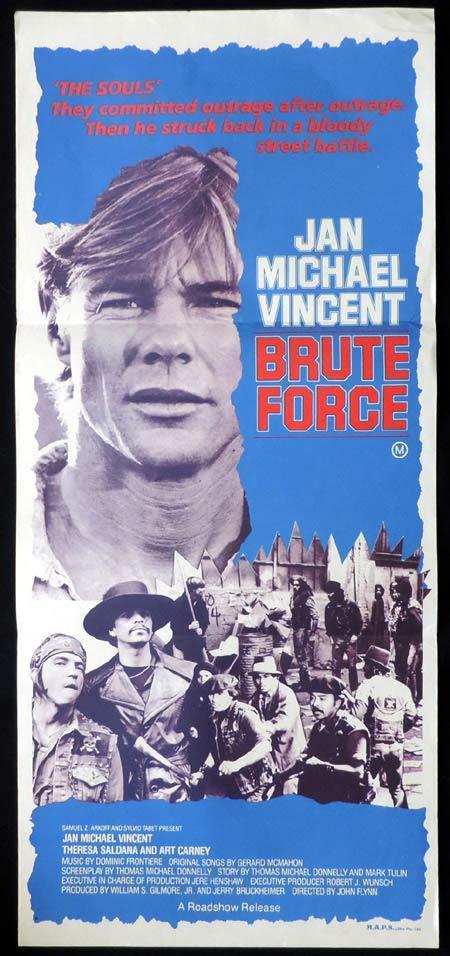 BRUTE FORCE Original Daybill Movie Poster Jan Michael Vincent