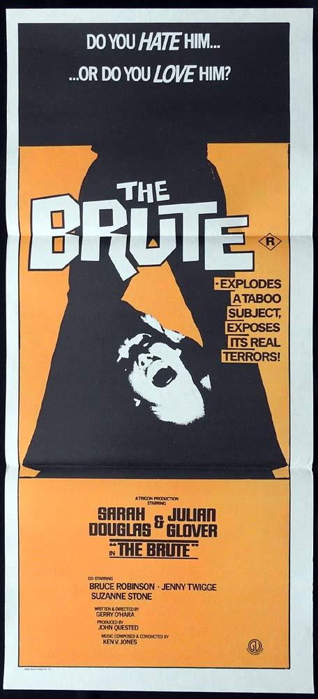 THE BRUTE Original daybill Movie Poster HORROR Julian Glover