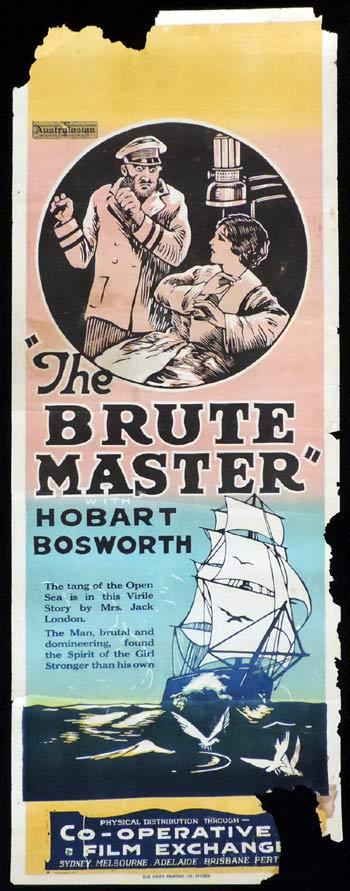 THE BRUTE MASTER Long Daybill Movie poster 1920 Hobart Bosworth