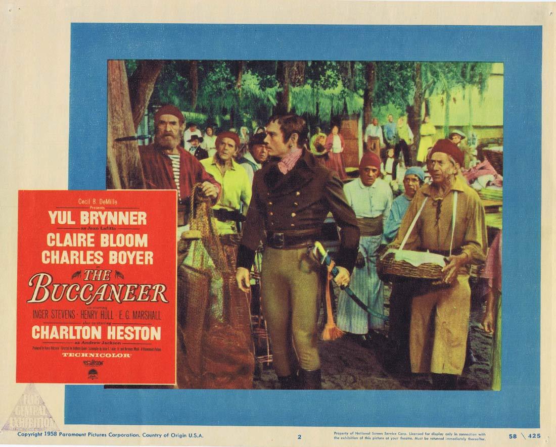 THE BUCCANEER Lobby card 2 Yul Brynner Charlton Heston