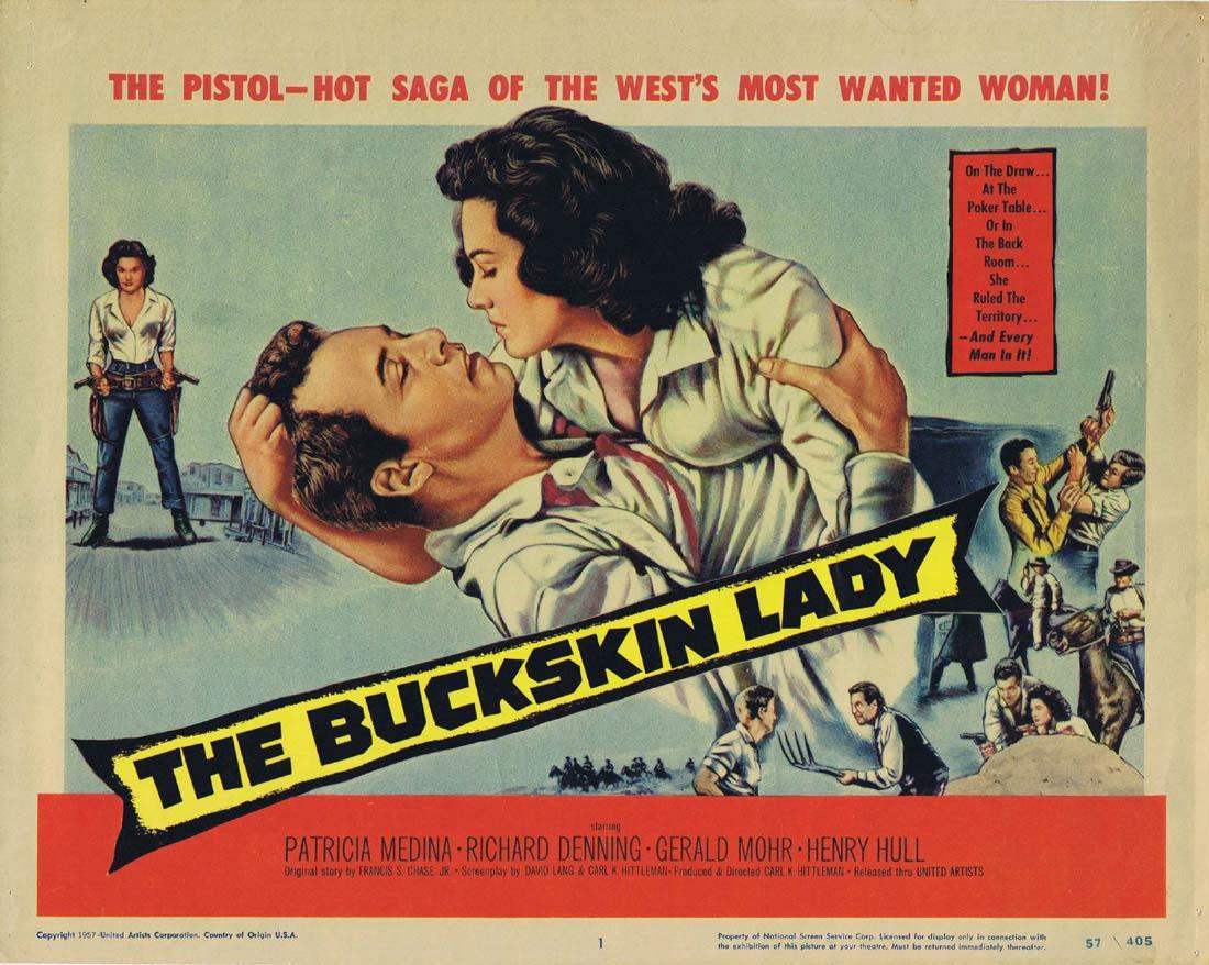 THE BUCKSKIN LADY Title Lobby card 1957 Patricia Medina