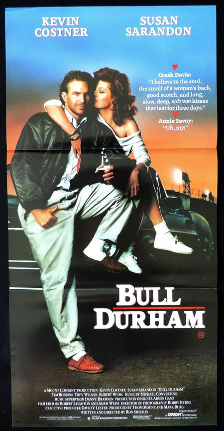 BULL DURHAM Original Daybill Movie Poster Kevin Costner