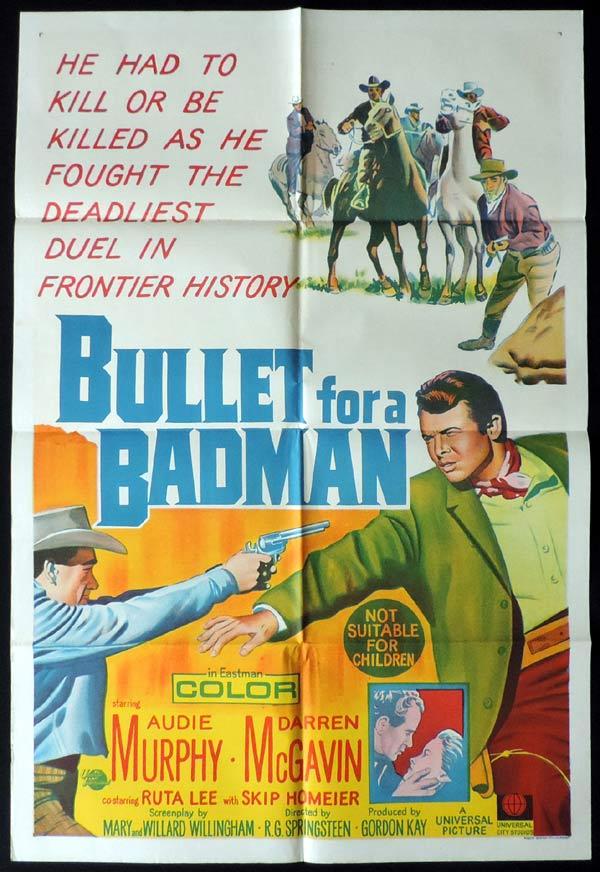 BULLET FOR A BADMAN One Sheet Movie Poster Audie Murphy