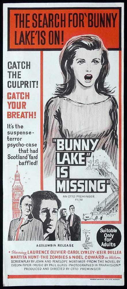 BUNNY LAKE IS MISSING Original Daybill Movie Poster Keir Dullea Carol Lynley