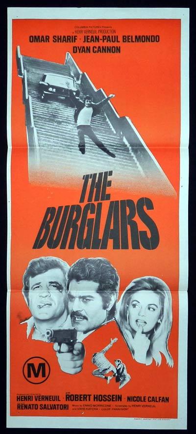 THE BURGLARS Daybill Movie Poster Jean-Paul Belmondo Dyan Cannon