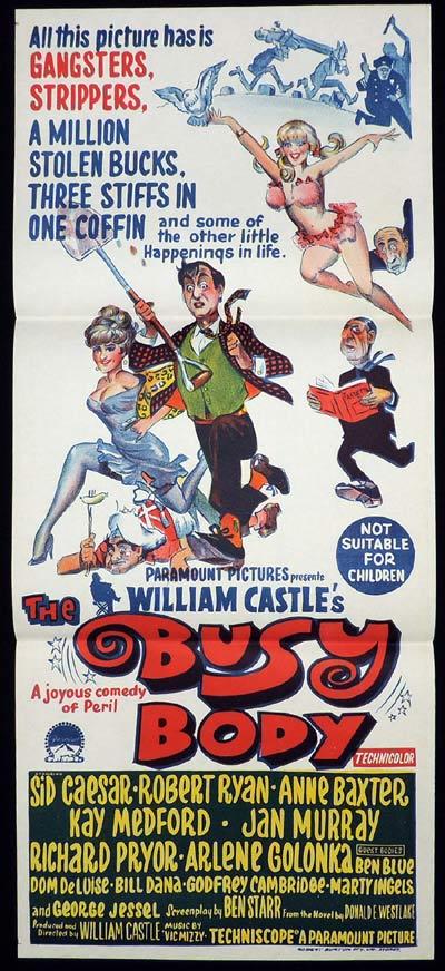 THE BUSY BODY Daybill Movie poster Sid Caesar
