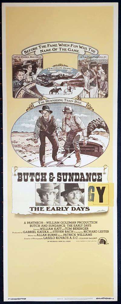 BUTCH AND SUNDANCE THE EARLY DAYS Original US Insert Movie Poster Tom Berenger