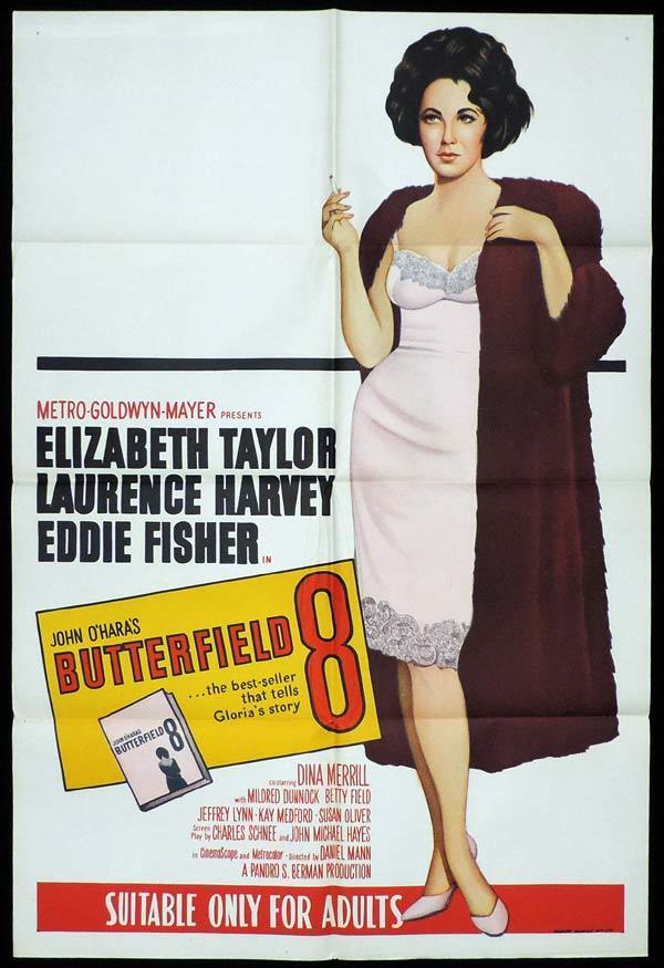 BUTTERFIELD 8 One Sheet Movie Poster 1966r Elizabeth Taylor