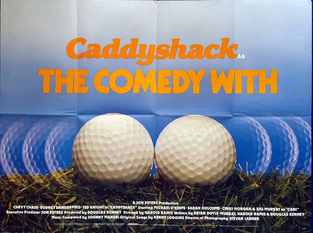 CADDYSHACK British Quad Movie poster GOLF Chevy Chase