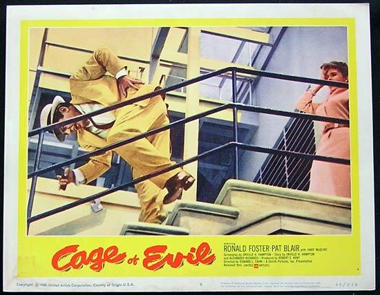 CAGE OF EVIL 1960 Film Noir Bad Girl Lobby card #8