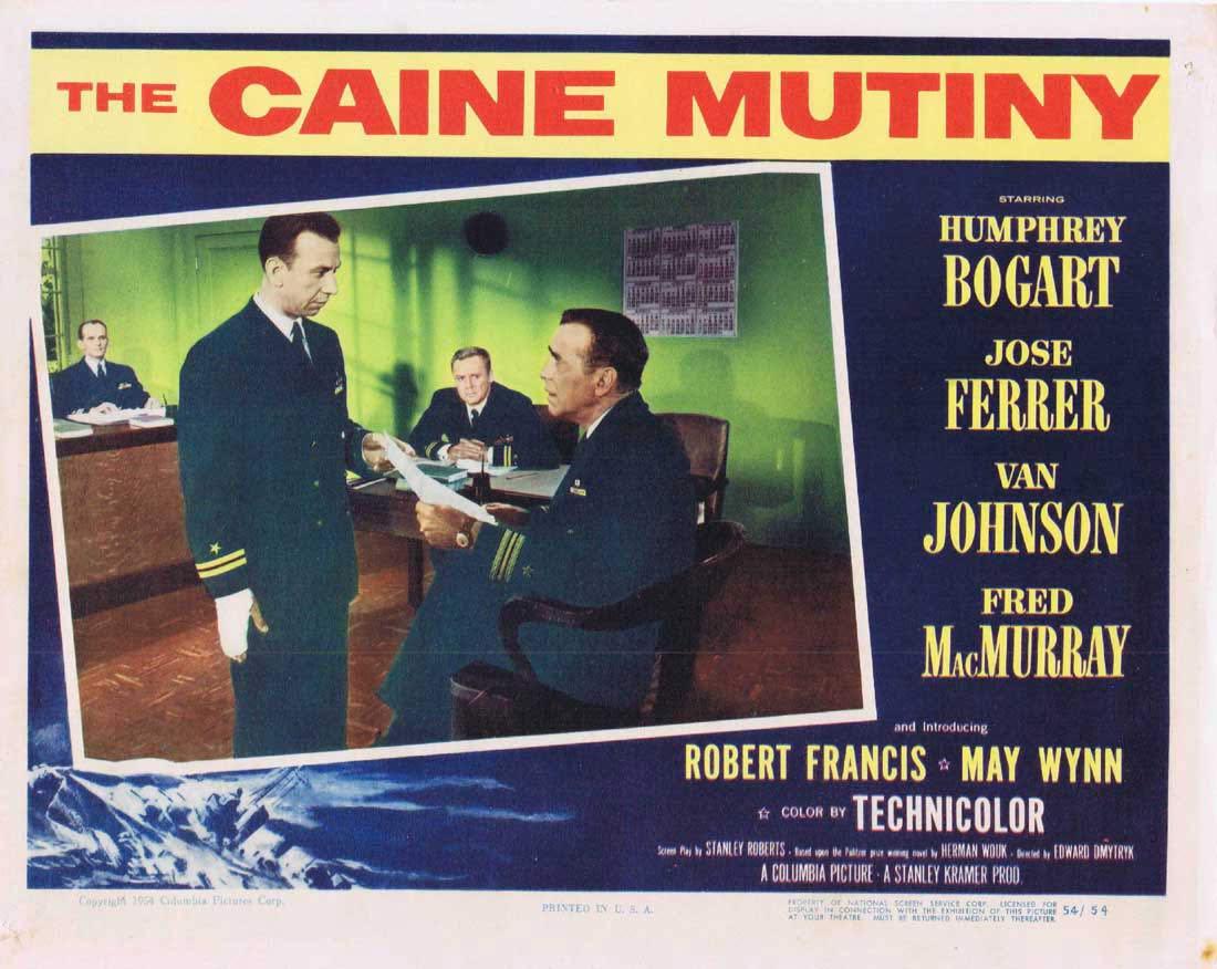 THE CAINE MUTINY Lobby Card 2 Humphrey Bogart José Ferrer Fred MacMurray