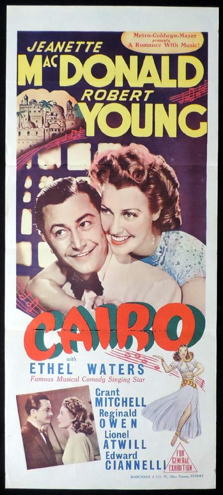 CAIRO Original Daybill Movie Poster Jeanette MacDonald Robert Young Marchant Graphics