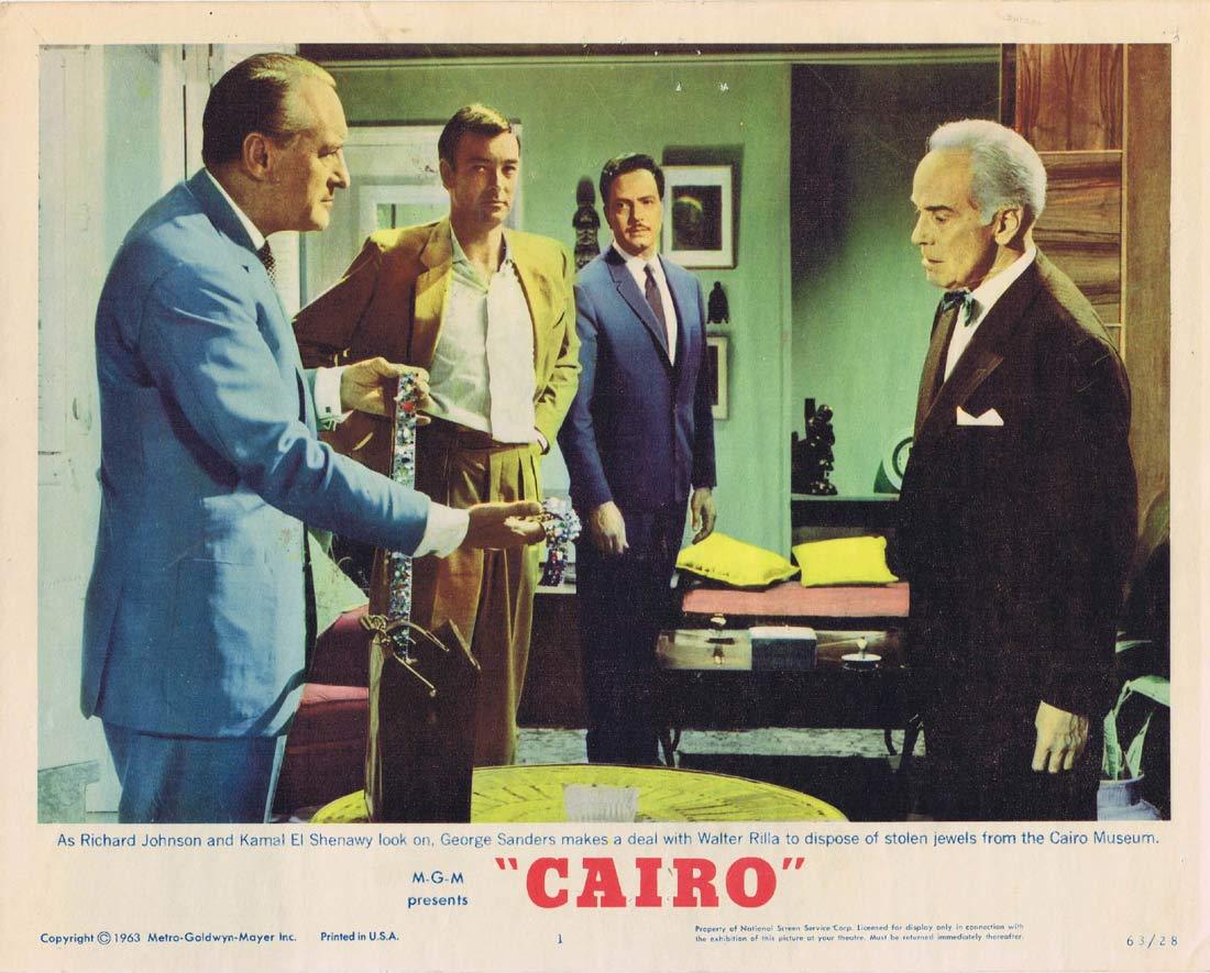 CAIRO Original Lobby Card 1 George Sanders Richard Johnson