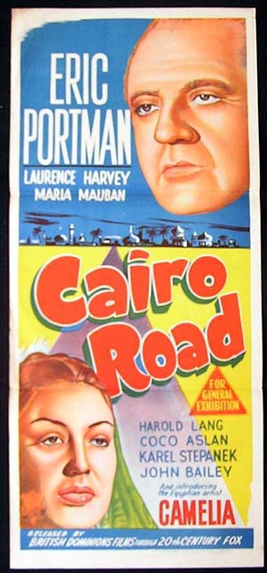 CAIRO ROAD Vintage Daybill Movie poster Eric Portman Laurence Harvey