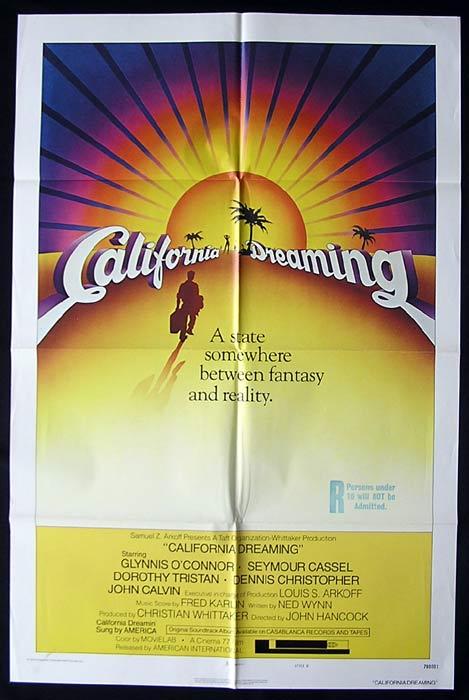CALIFORNIA DREAMING Original One sheet Movie poster  Glynnis O’Connor Dennis Christopher Surfing