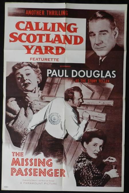 CALLING SCOTLAND YARD Original One sheet Movie poster Paul Douglas The Missing Passenger