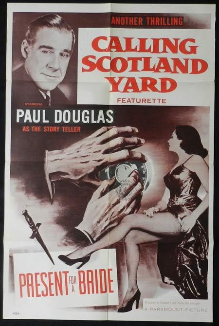 CALLING SCOTLAND YARD Original One sheet Movie poster Paul Douglas Present for a Bride