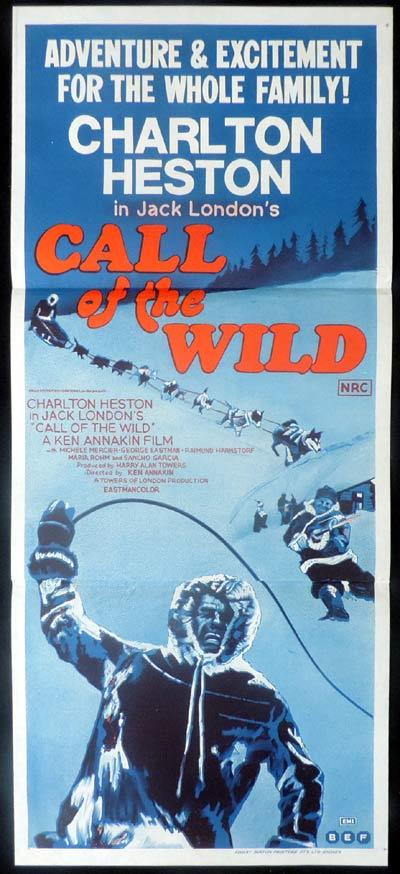 CALL OF THE WILD Original Daybill Movie Poster Charlton Heston