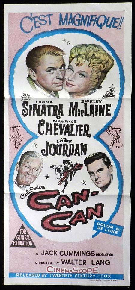 CAN CAN Original Daybill Movie Poster Frank Sinatra Shirley MacLaine
