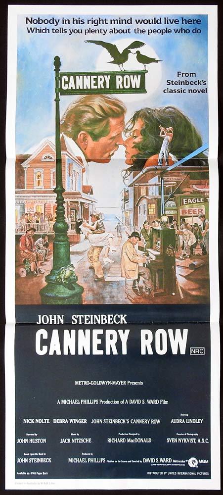 CANNERY ROW Original Daybill Movie poster NICK NOLTE Debra Winger Audra Lindley