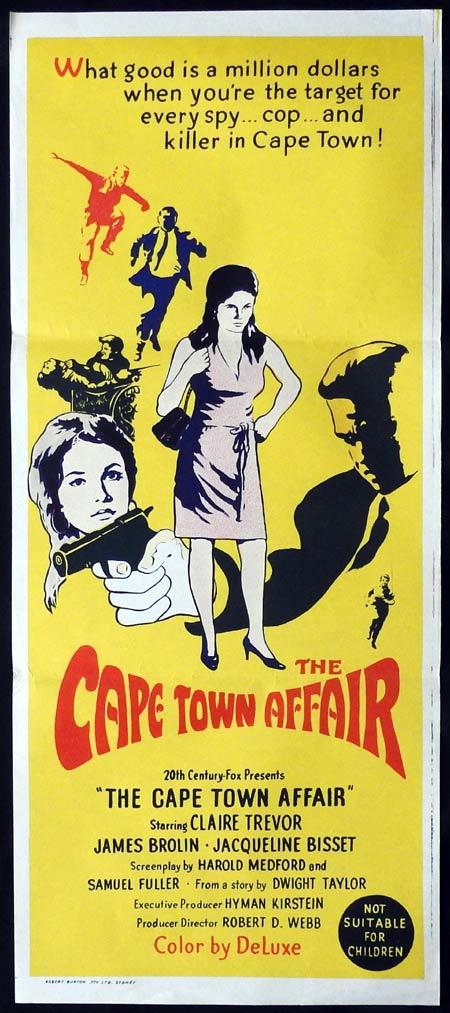CAPE TOWN AFFAIR Original Daybill Movie Poster Claire Trevor James Brolin