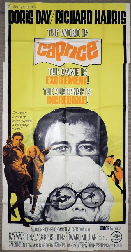 CAPRICE Original 3 Sheet Movie Poster Doris Day Richard Harris